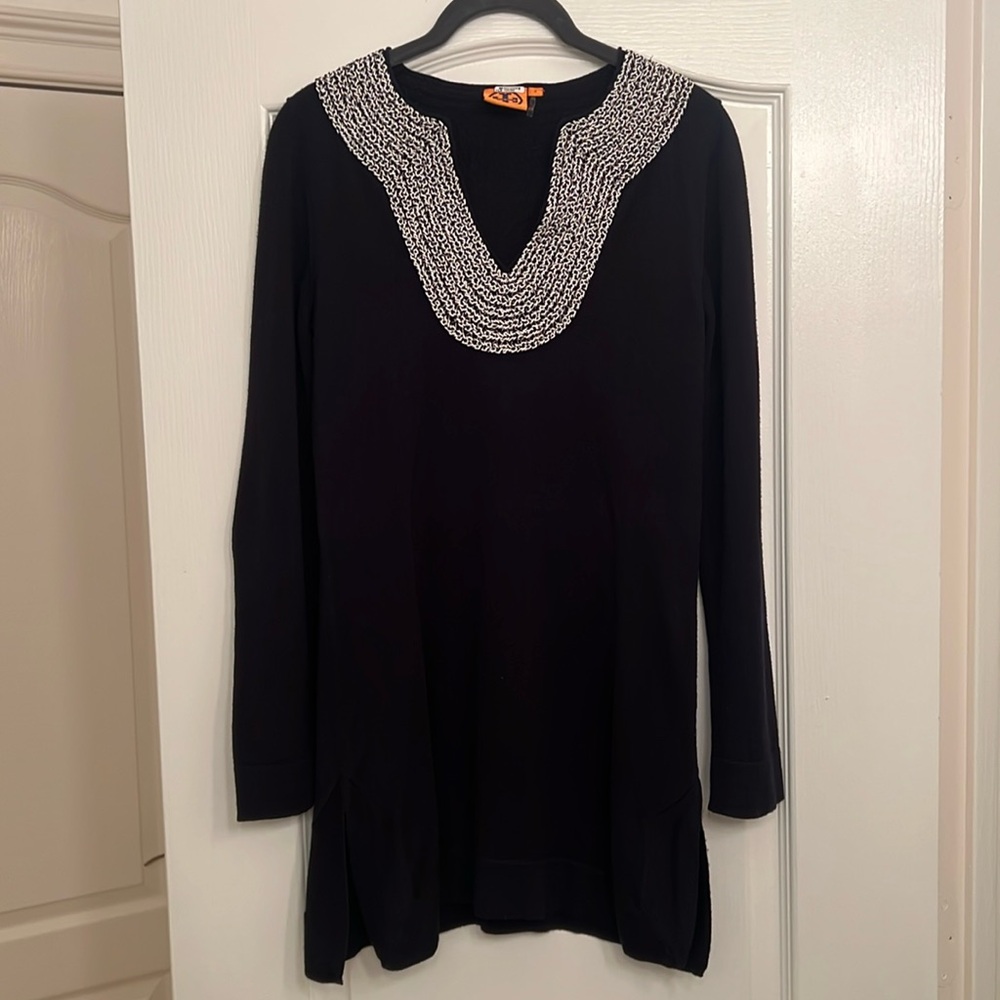 Tory Burch Dark Navy Sweater Tunic Size Small